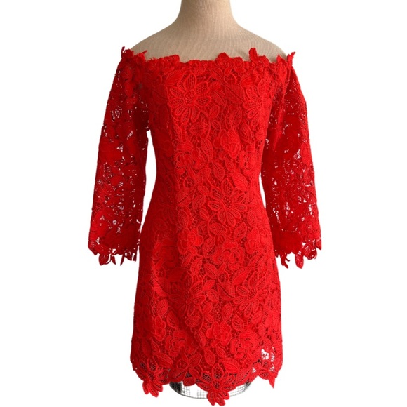 Free People Dusk Lace Party Dress - Off The Shoulder Dress - 6 - Picture 9 of 12